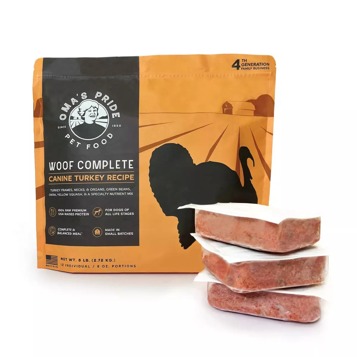 Oma’s Pride Woof Complete Turkey Dog Food