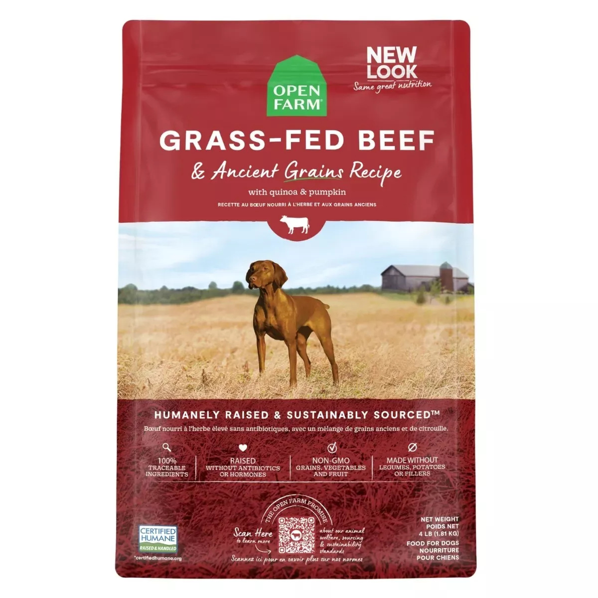 Open Farm Ancient Grains Dry Dog Food - Beef Recipe