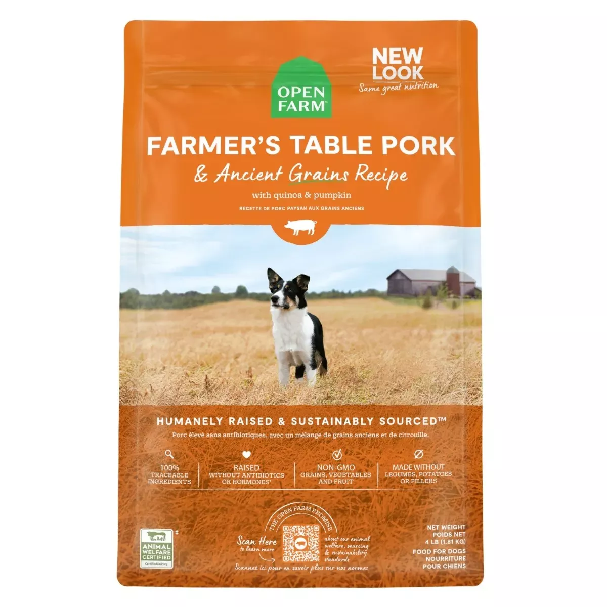 Open Farm Ancient Grains Dry Dog Food - Pork Recipe