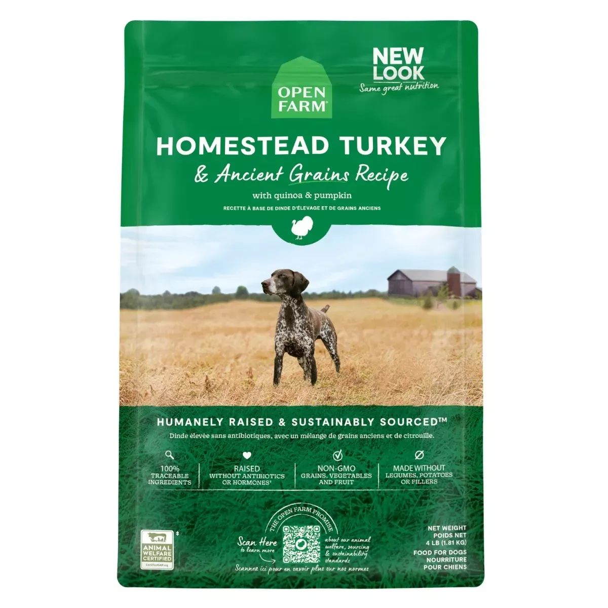 Open Farm Ancient Grains Dry Dog Food - Turkey Recipe