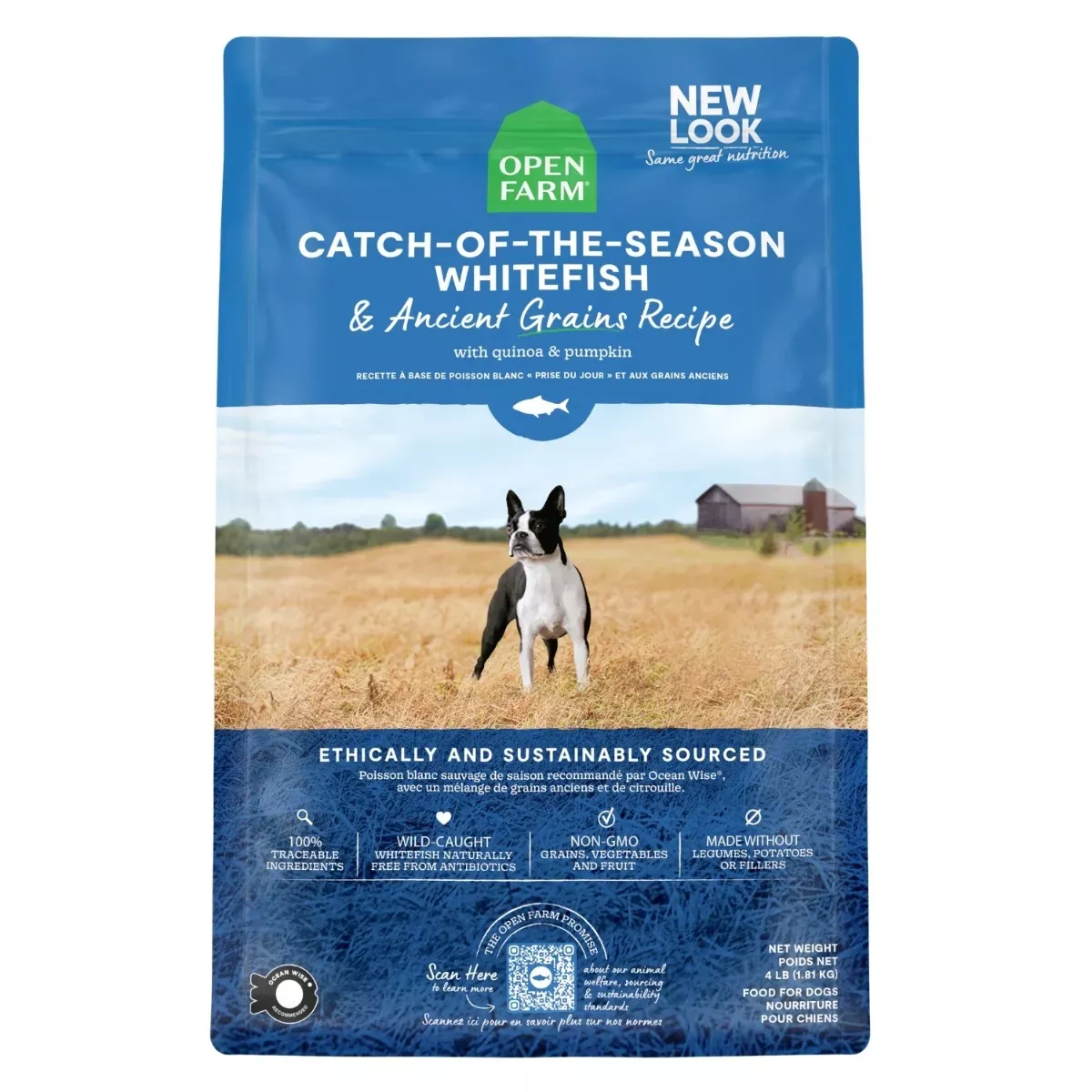 Open Farm Ancient Grains Dry Dog Food - Whitefish Recipe