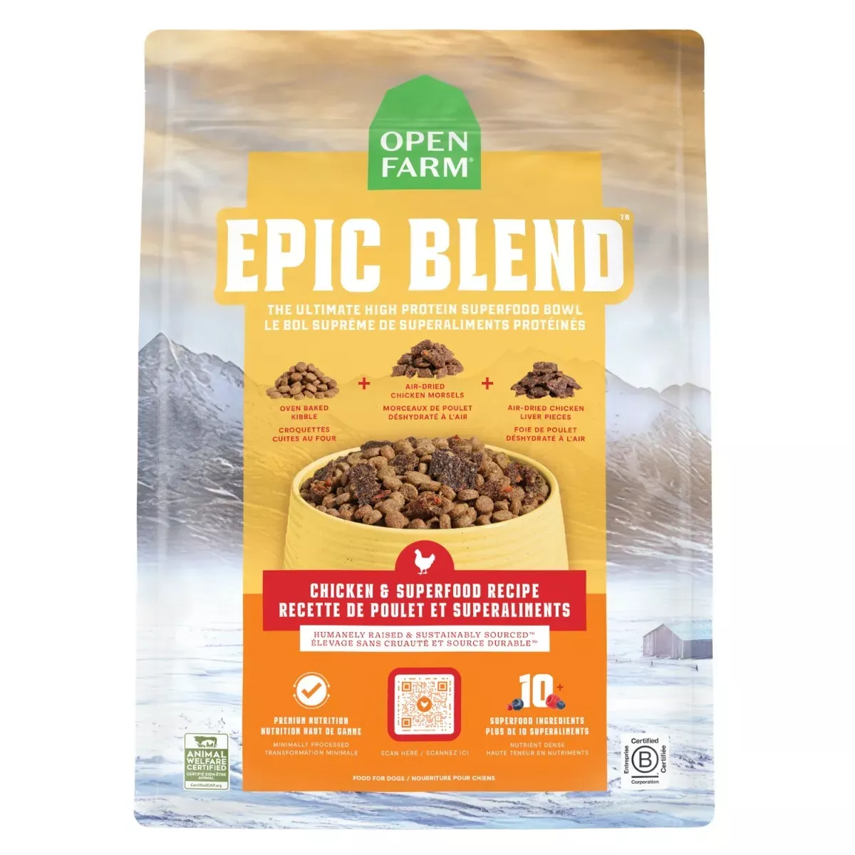 Open Farm Epic Blend Dog Food - Chicken & Superfood Recipe
