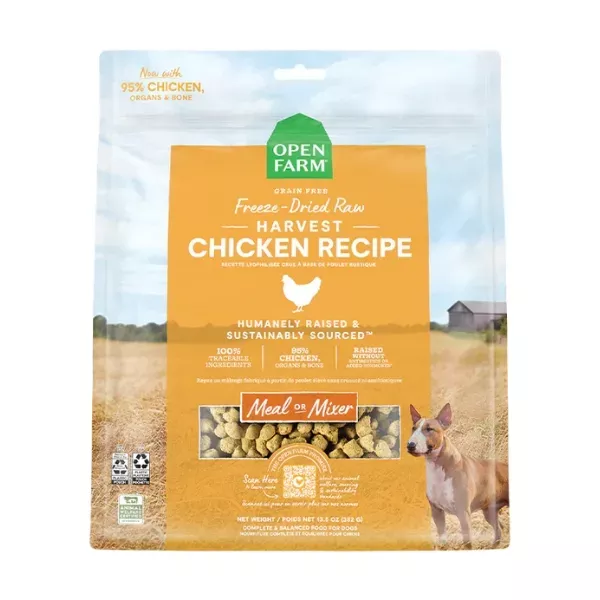 Open Farm Freeze Dried Raw Dog Food - Harvest Chicken Recipe
