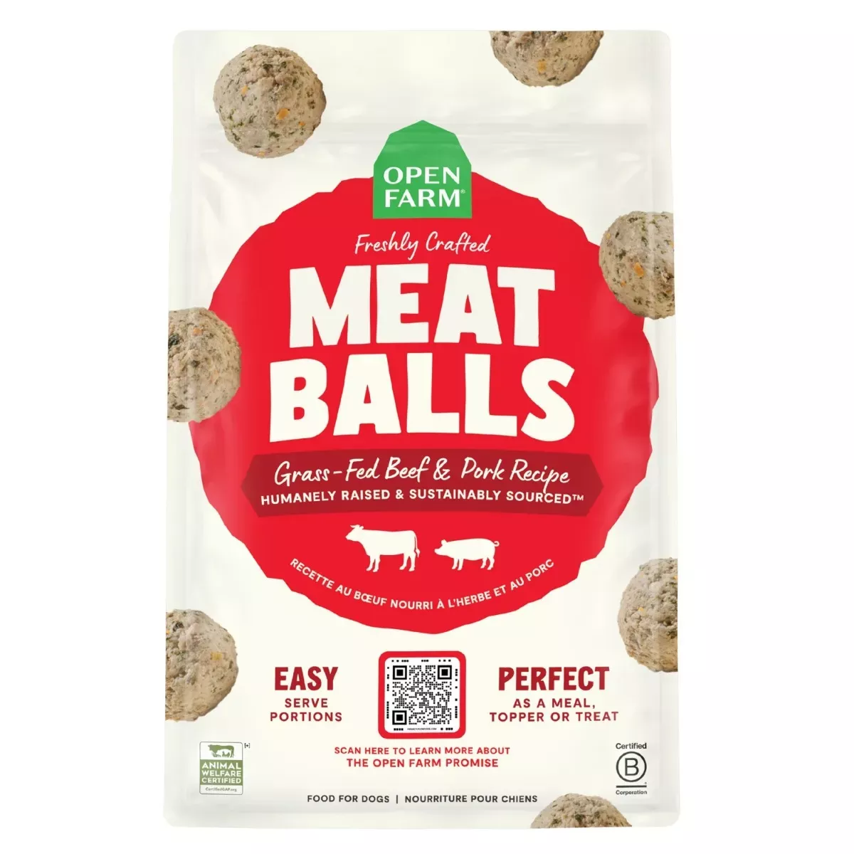Open Farm Freshly Crafted Meatballs Dog Food - Beef & Pork Recipe