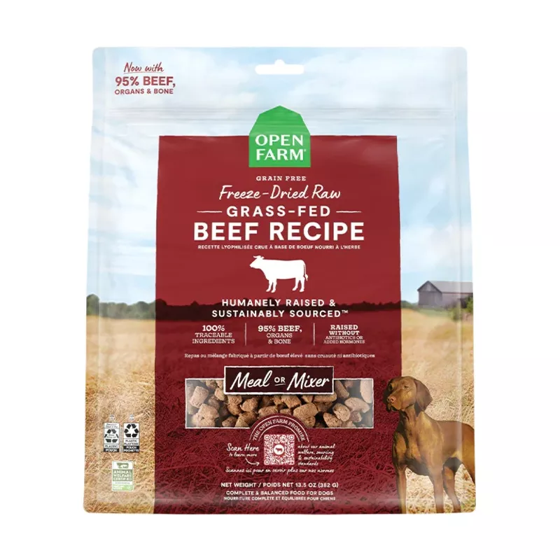 Open Farm Grass-Fed Beef, Freeze-Dried Raw Dog Food