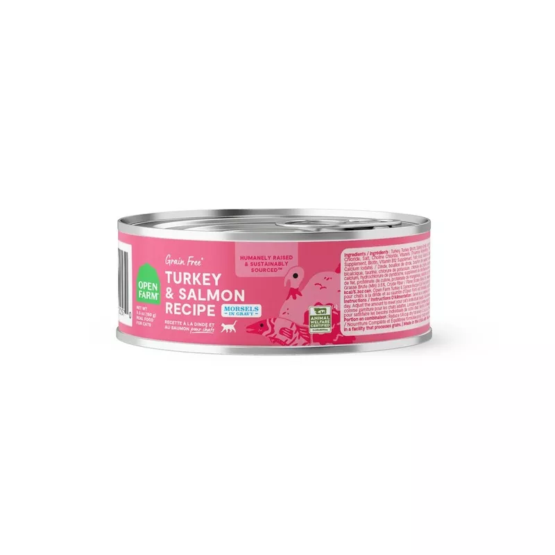 Open Farm Turkey & Salmon Morsels in Gravy for Cats 5.3 oz