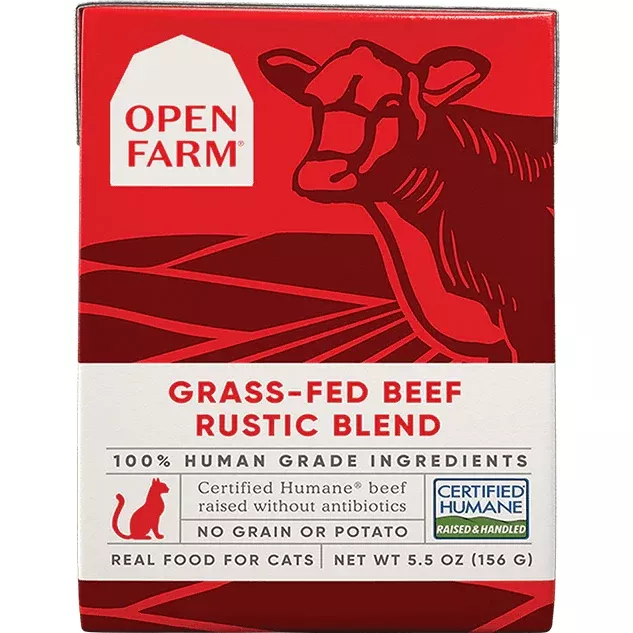 Open Farm Wet Cat Food Grass Fed Beef Rustic Blend