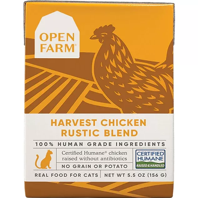 Open Farm Wet Cat Food Harvest Chicken Rustic Blend