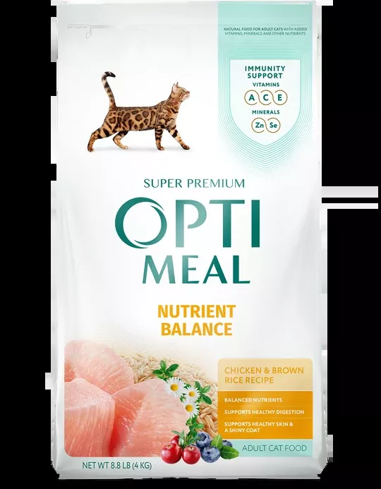 Optimeal Adult Cat Chicken & Brown Rice Recipe