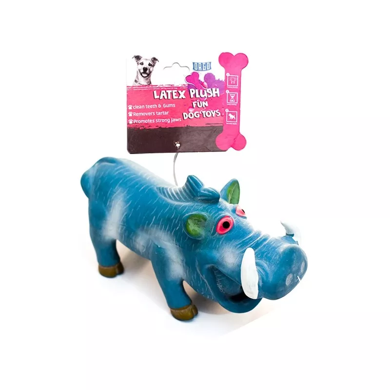 Orgo Latex Plush Dog Toy blue