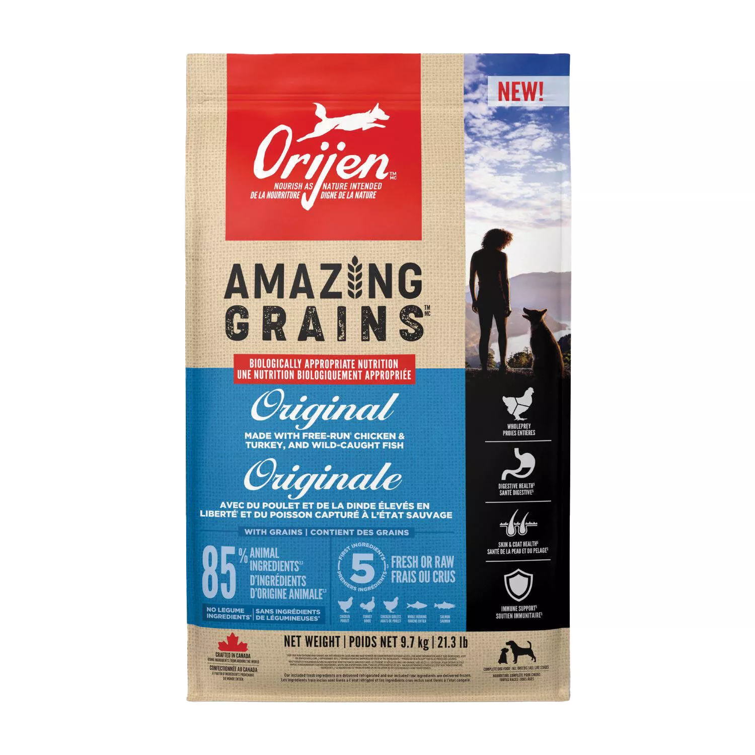 Orijen, Amazing Grains - Original - Chicken, Turkey, & Wild-Caught Fish - Dog Food