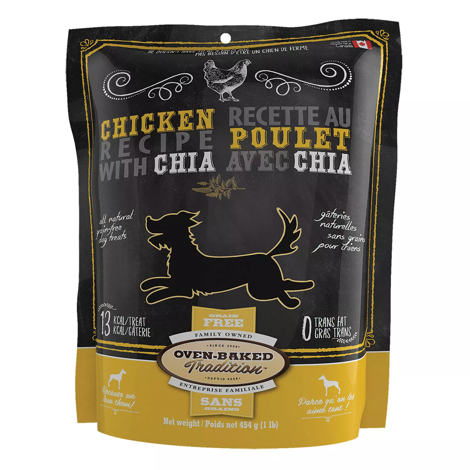 Oven Baked, GF Treats Chicken & Chia - Dog Treats