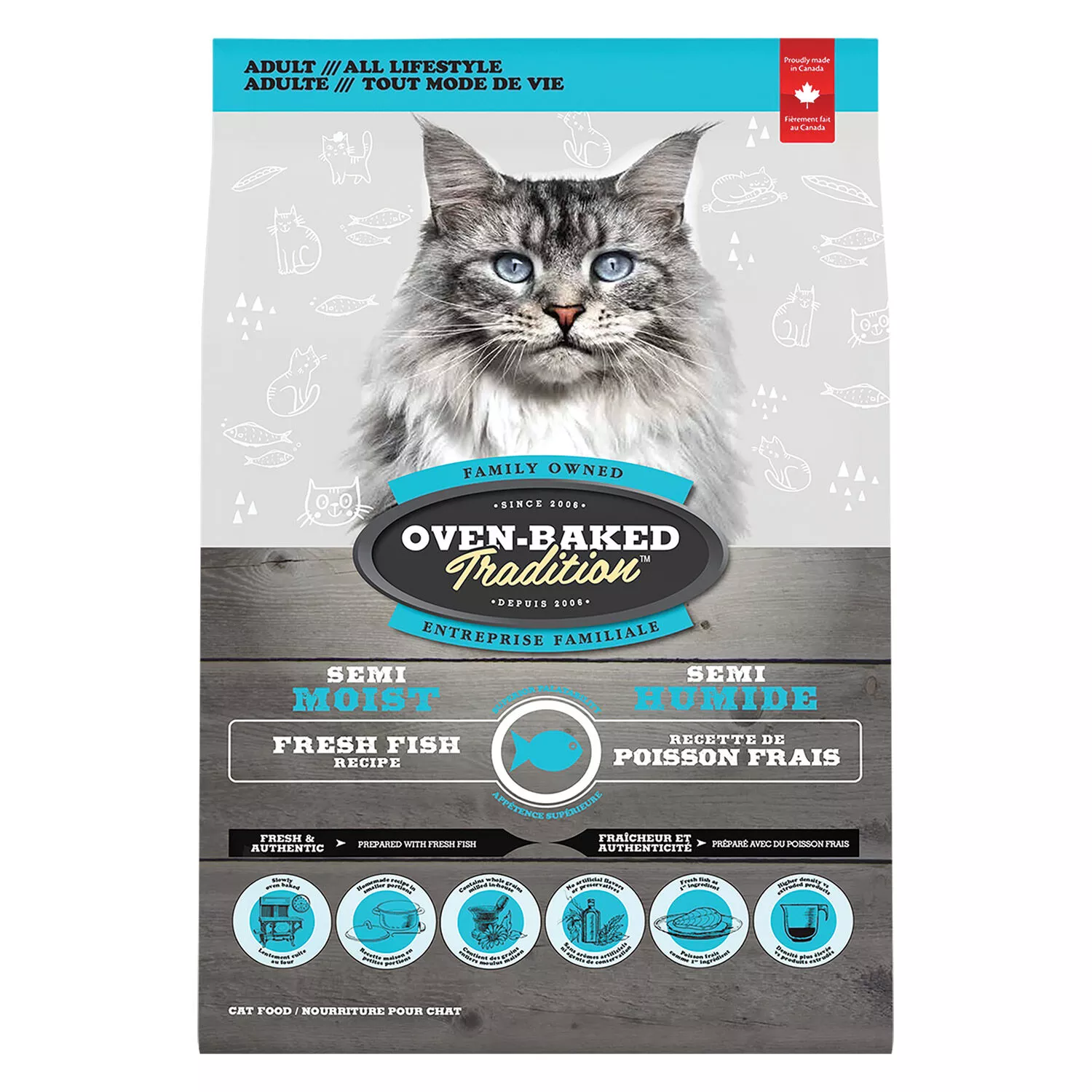 Oven Baked, Semi-Moist Fish - Dry Cat Food