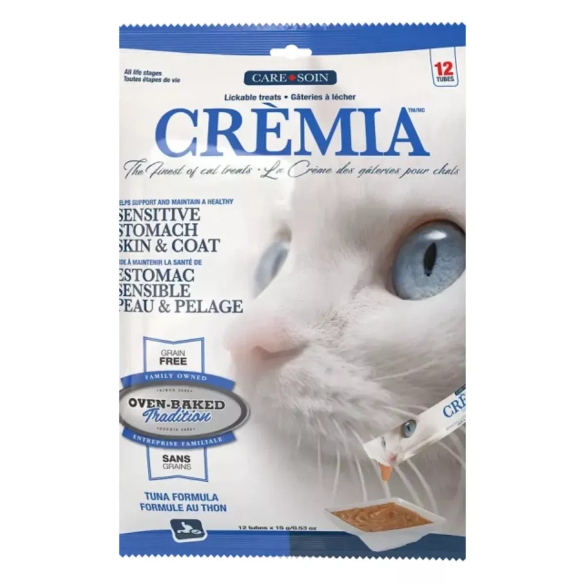 Oven-Baked Tradition Crèmia Sensitive Stomach, Skin & Coat Treat for Cats - Tuna Formula