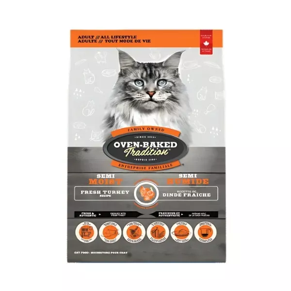 Oven-Baked Tradition Semi-Moist Food for Adult Cats - Turkey
