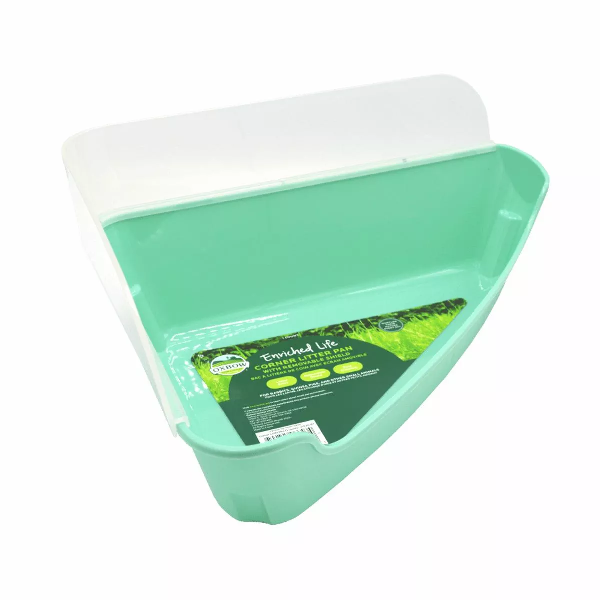 Oxbow Animal Health Enriched Life - Corner Litter Pan with Removable Shield