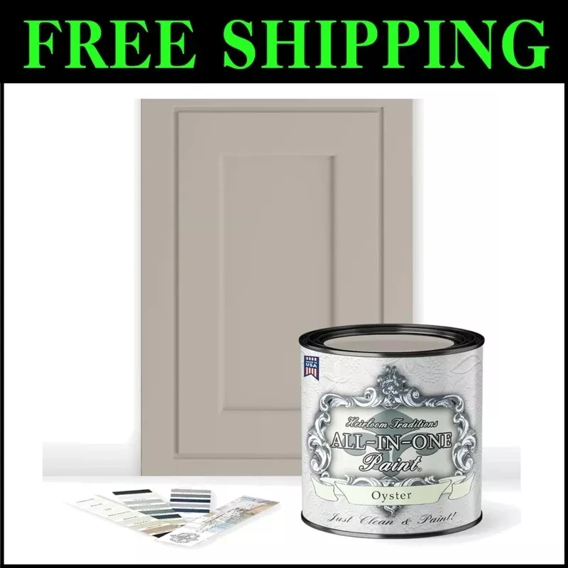 Oyster Color ALL-IN-ONE Acrylic Paint, Fast Drying with Built-in Primer – 32 Oz | Customer Favorites
