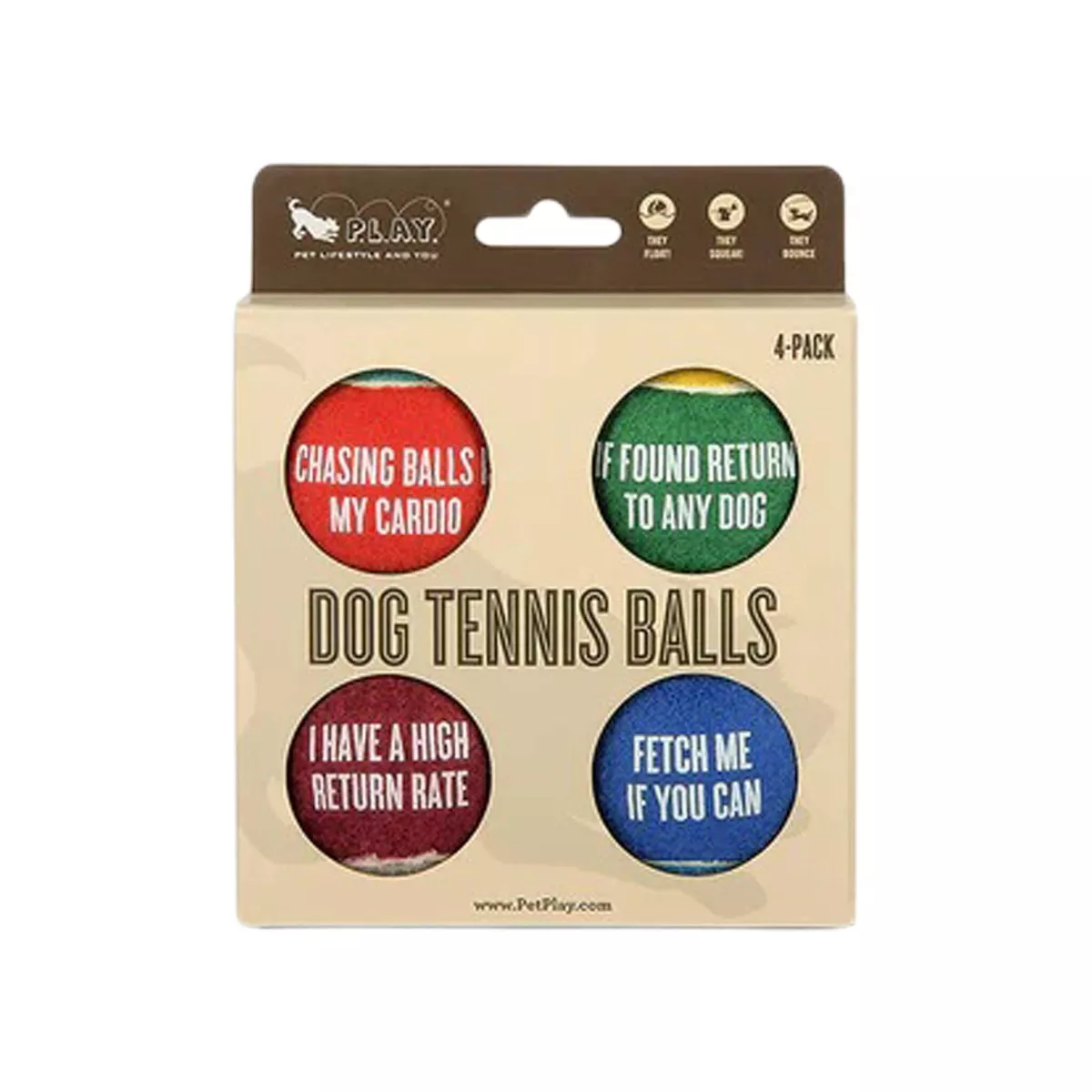P.L.A.Y. Tennis Ball Dog Toys