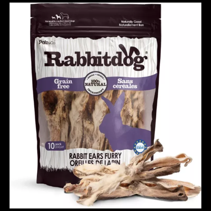 Palz&Co Rabbitdog Rabbit Ears w/ Fur 10ct