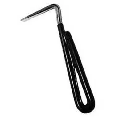 Partrade Hoof Pick with Vinyl-Covered Handle – Black – 5-1/2″