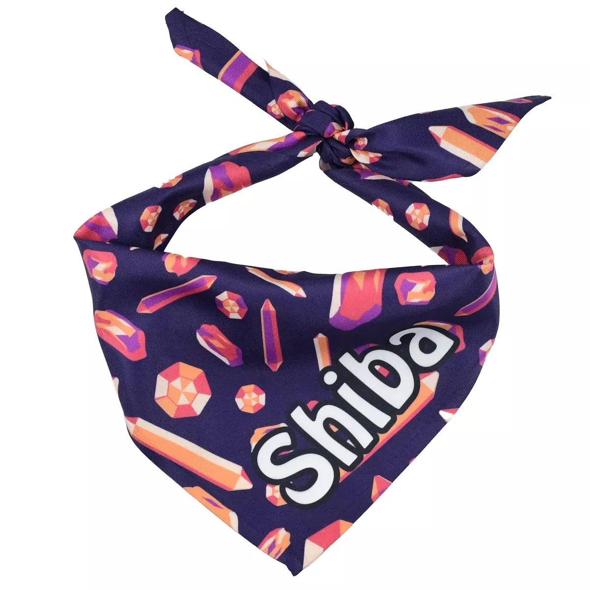Personalized Orange Crystal Dog Bandana