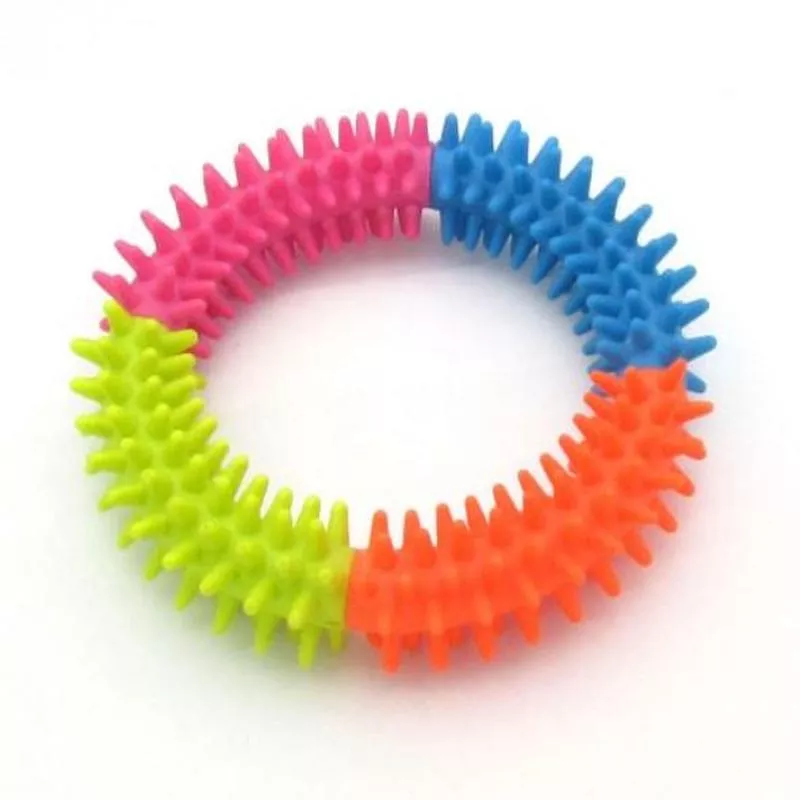 For Pet – Dog Biting Multi Color Soft Ring Toy ,Size:12 CM