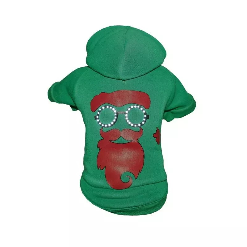 Pet Life LED Cool Santa Shades Sweater Costume