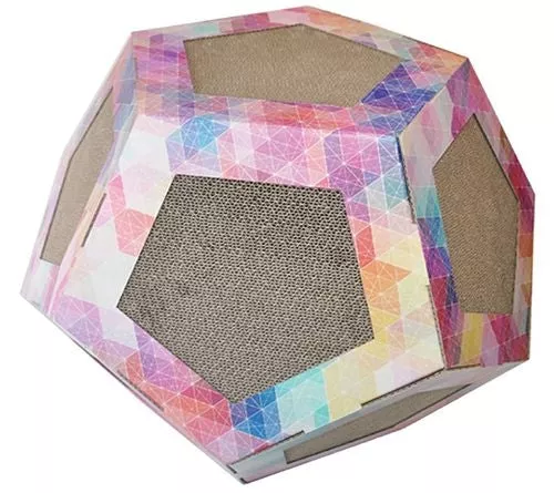 Pet Life Octagon Collapsible Puzzle Cat Scratcher