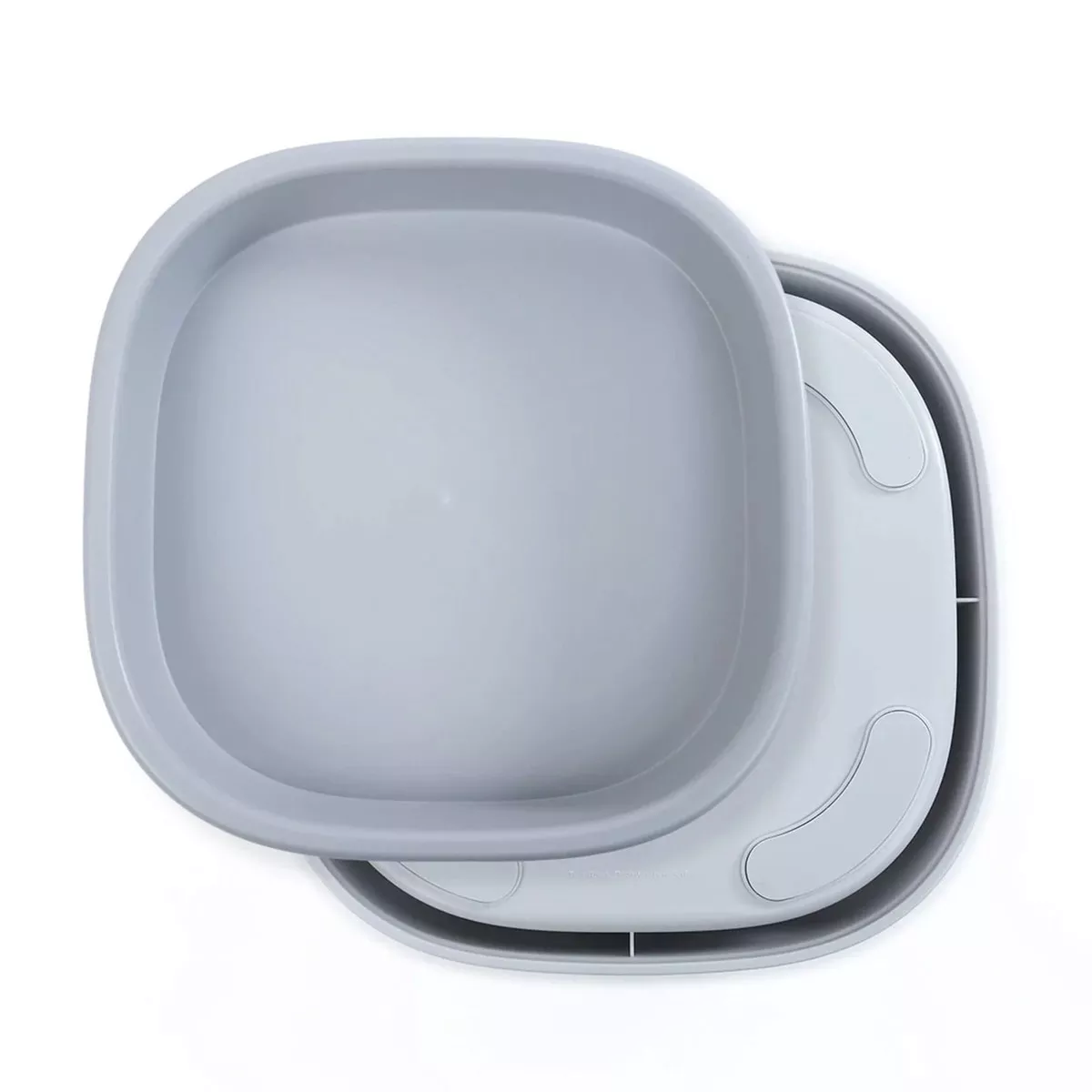 Pet Marvel Special Base for Pet Licking Food Plates Grey
