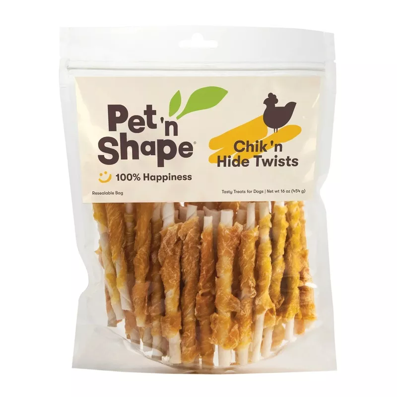 Pet ‘n Shape Chik’n Hide Twists 16-oz, Dog Chew