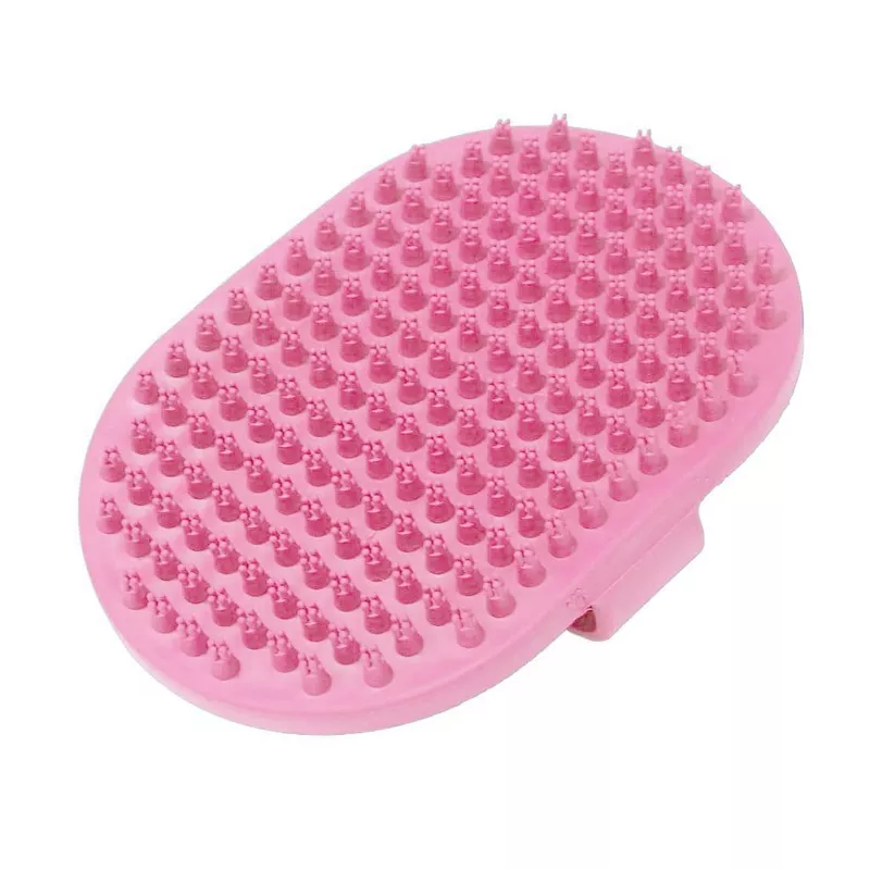Pet Shampoo Bath Glove Brush for Dogs, Small Pink