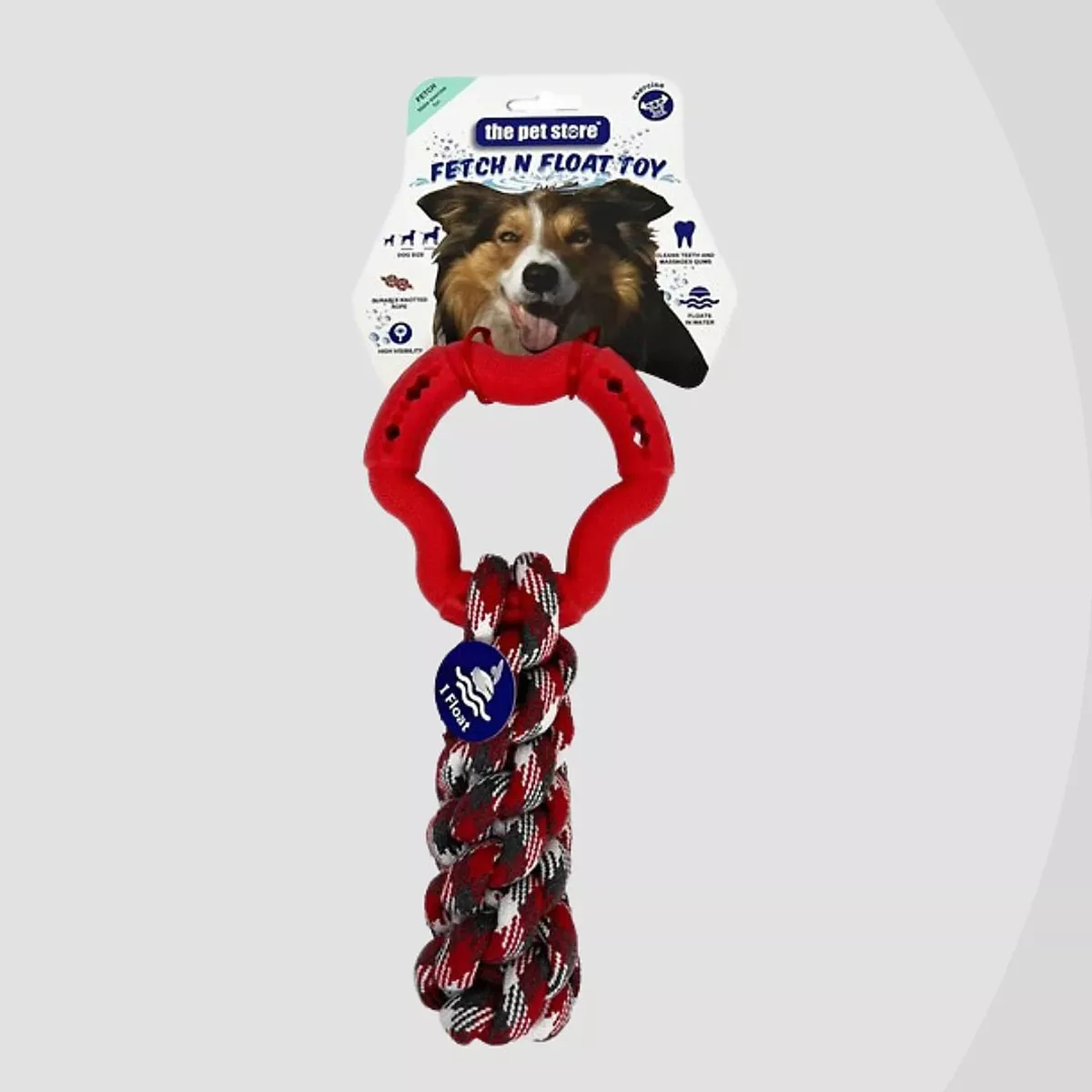 The Pet Store Fetch N Float Red Double Knotted Rope Dog Toy