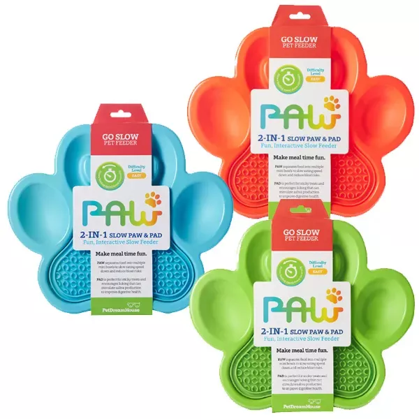 PetDreamHouse Paw 2 -In-1 Slow Paw & Pad Feeder For Dogs