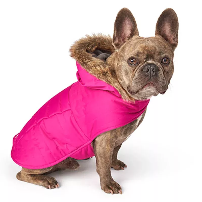 Petrageous Eddie Bauer Chinook Dog Hooded Parka, Fuchsia