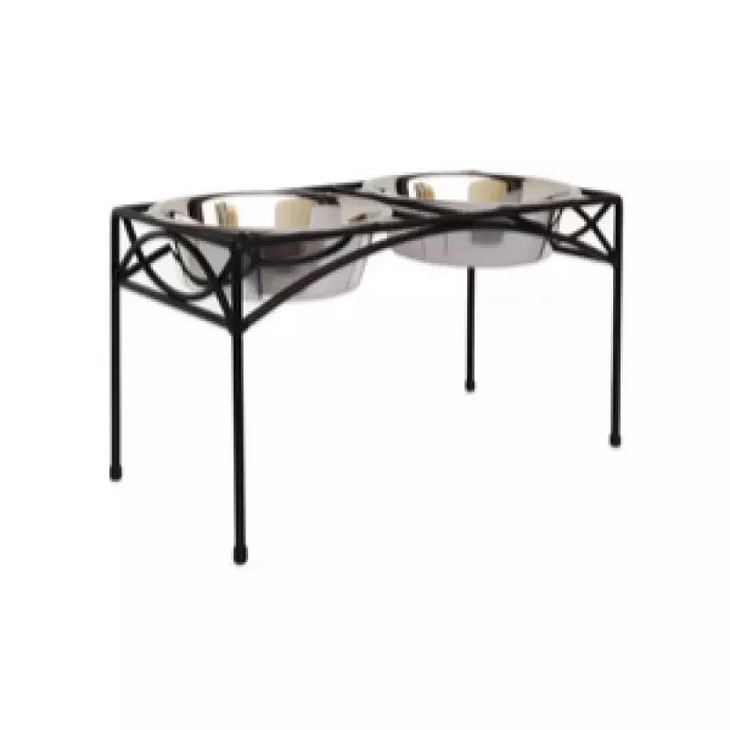 Pets Stop Regal Double Diner Feeder Black