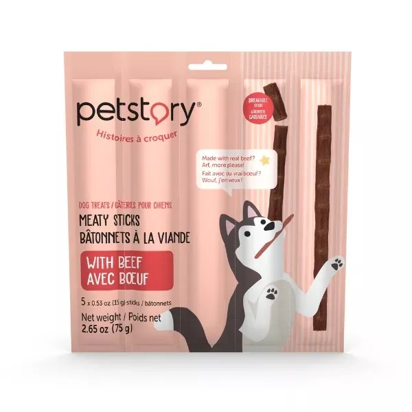 Petstory Meaty Sticks Dog Treats - Beef