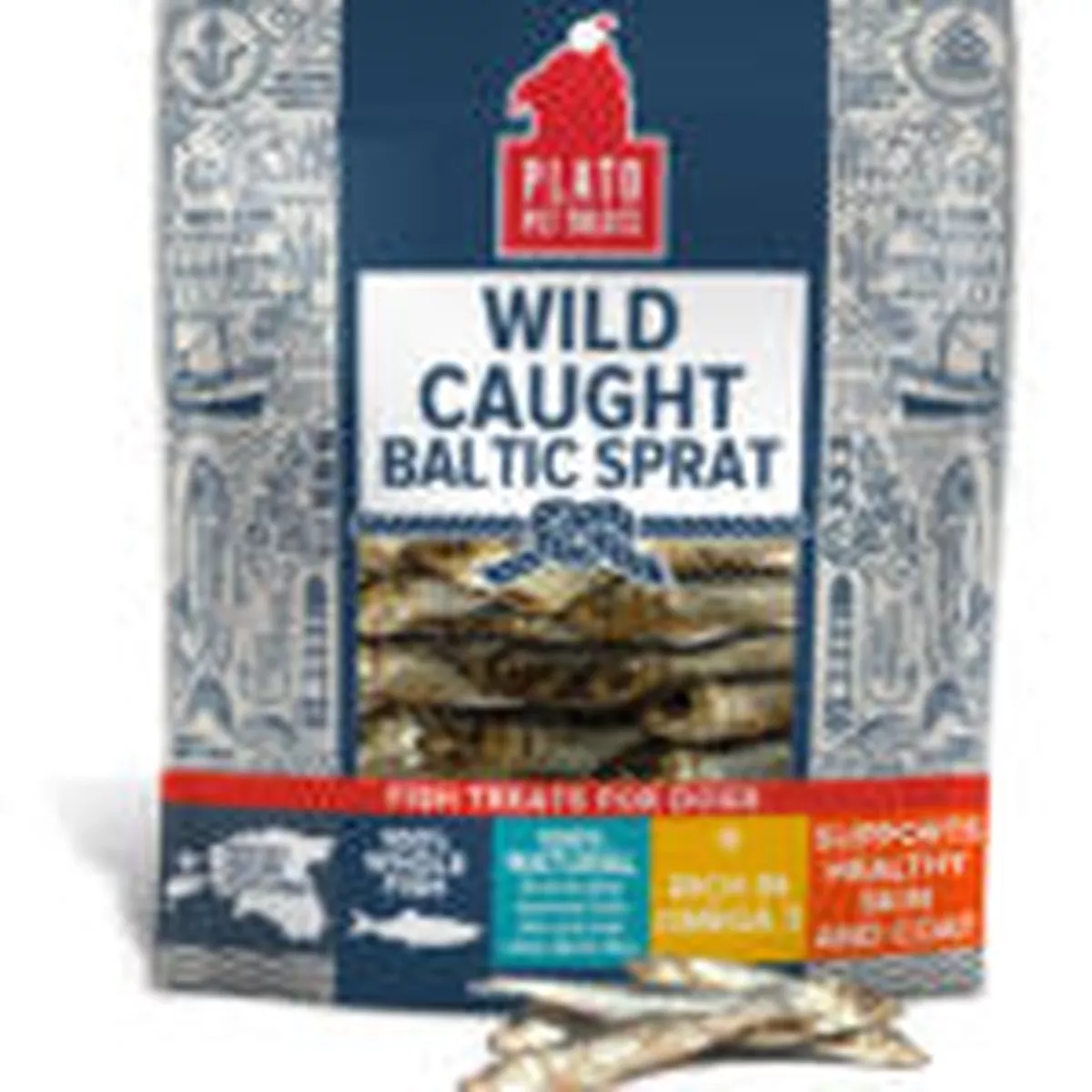 Plato Wild Caught Baltic Sprat Dog Treats; 3- Oz Bag