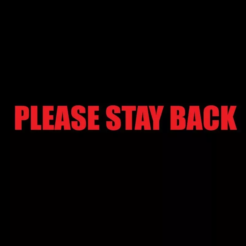 Please Stay Back Reflective Trailer Decal