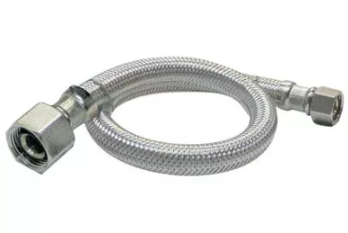 Plumb Pak Faucet Supply Tube, 3/8 X 1/2 In, Compression X FIP, 20 In L, Stainless Steel