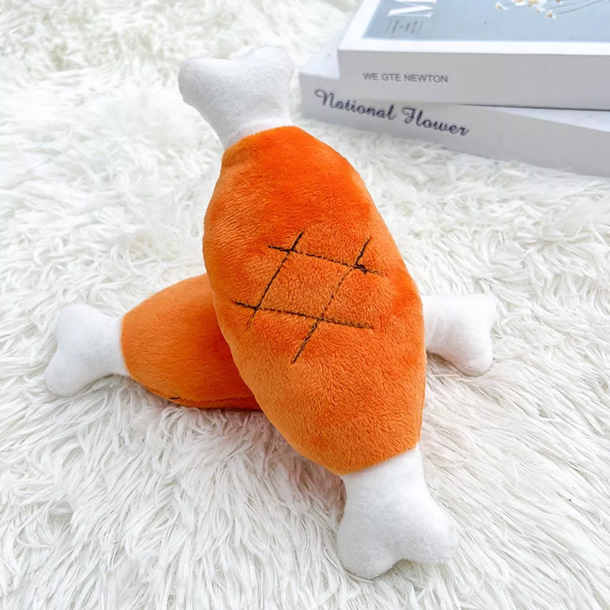 Plush Bite-Resistant Dog & Cat Toys | Bone, Carrot & More