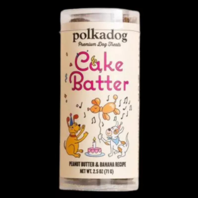 Polka Dog Cake Batter Nuggets Soft & Chewy Dog Treats 2.5oz Tube
