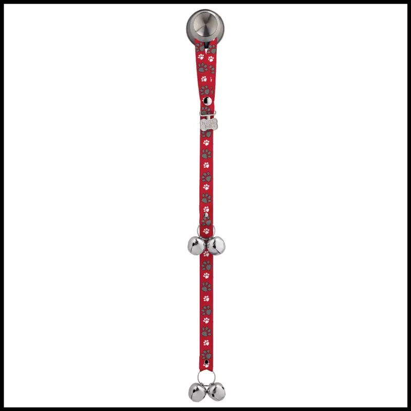 Poochie Pets PoochieBells Dog Doorbells Team Tracks Red & Gray