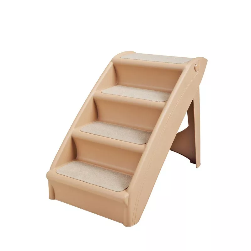 Portable 4-Step Dog Stairs for High Beds