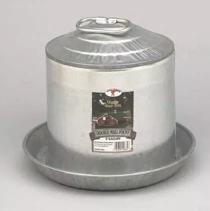 Poultry Fount, Metal, 2 Gallon