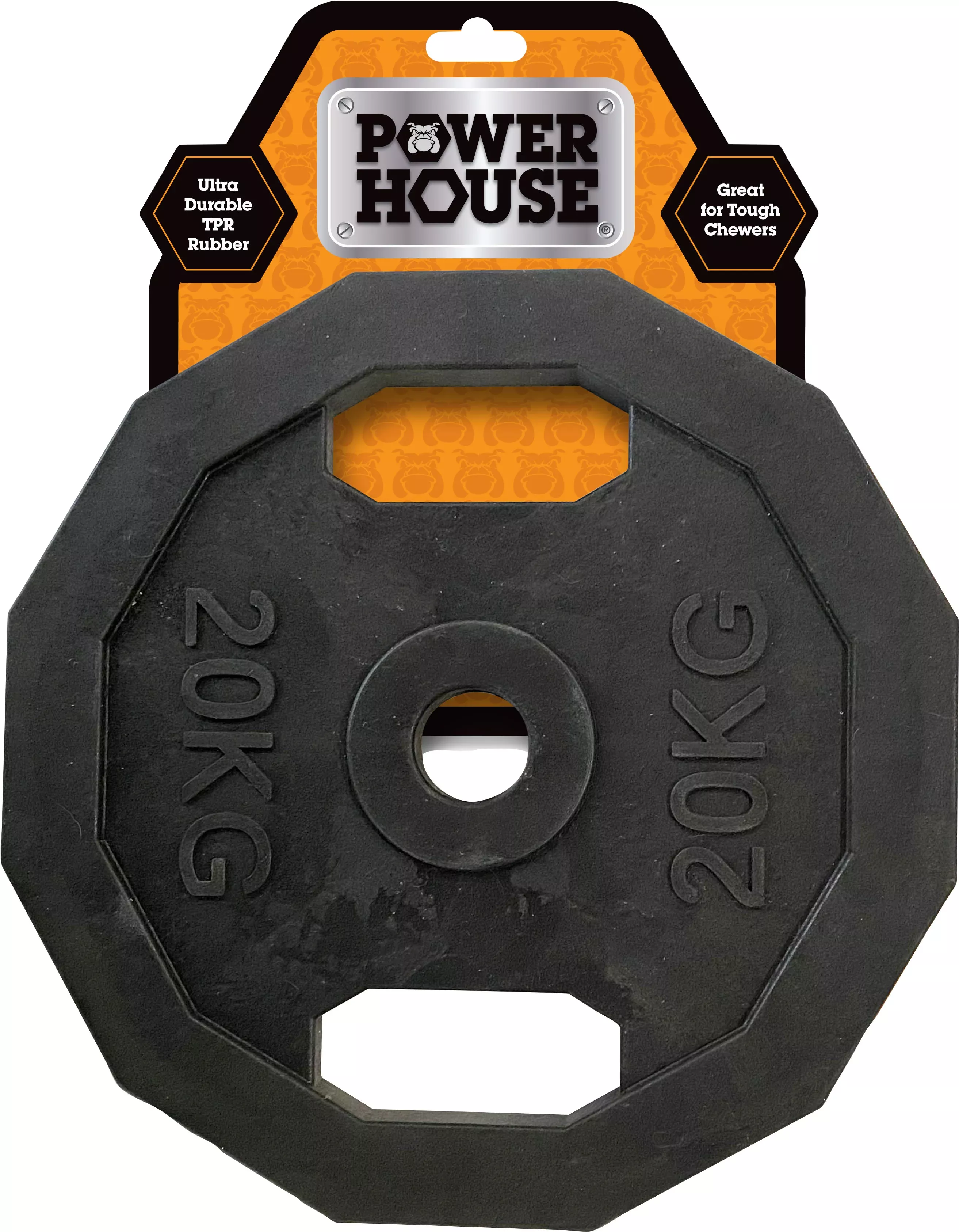 Power House Weight Plate Tpr Dog Toy