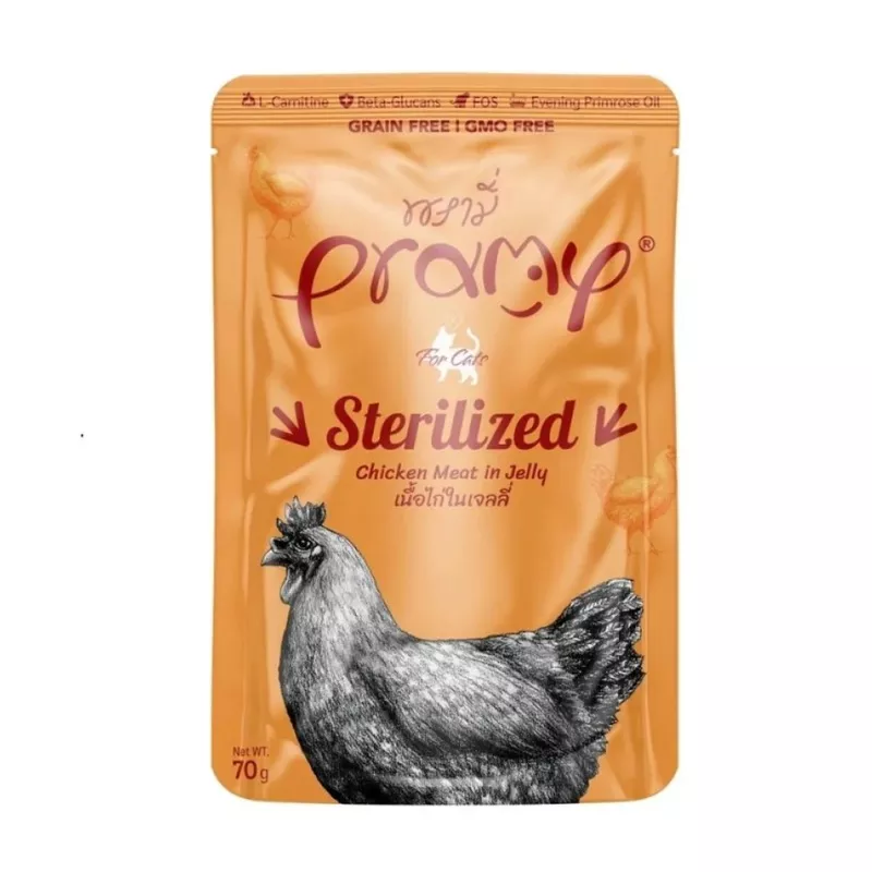 Pramy Sterilized Cat Chicken in Jelly 70g
