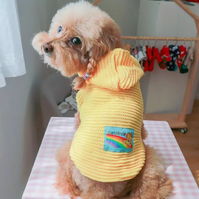 Premium Winter Hoodies Clothes For Dog & Cat Yellow