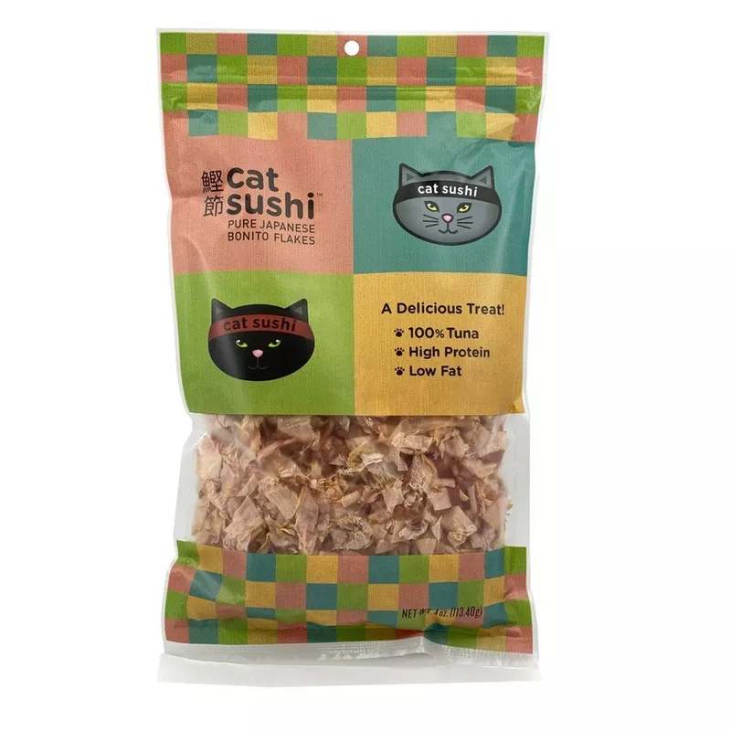 Presidio Cat Sushi Classic Cut Flakes Tuna Cat Treats 4oz