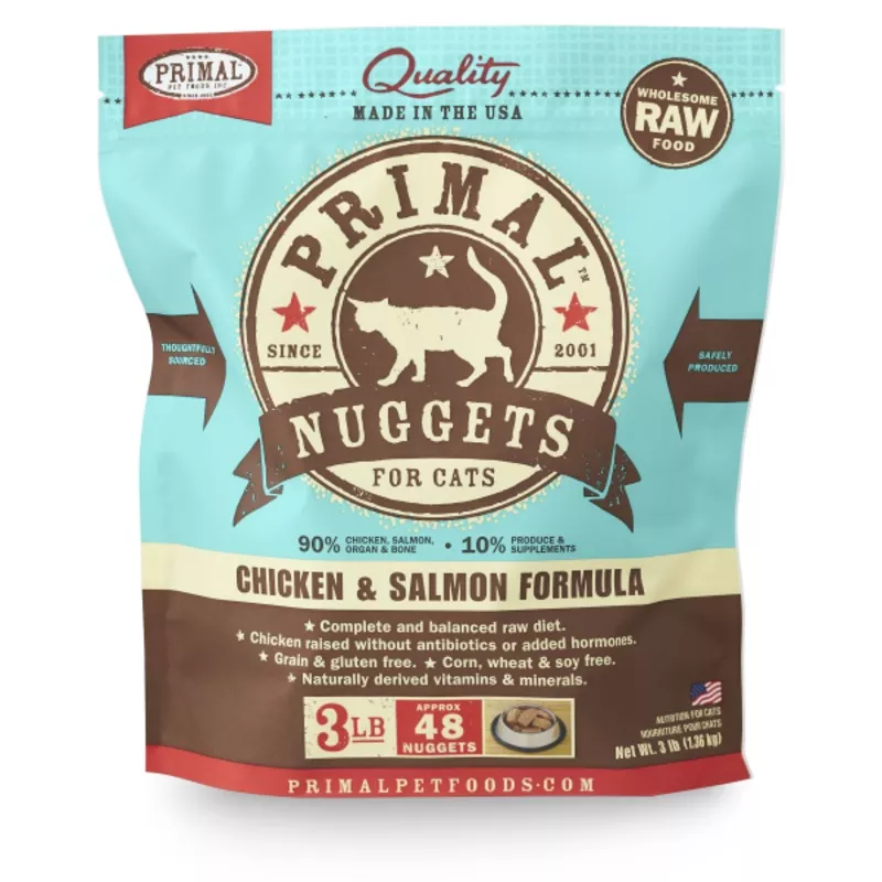 Primal Cat Raw Chicken/Salmon Nuggets 3 lb