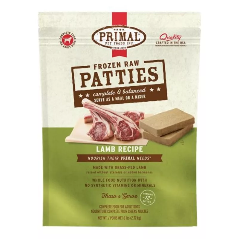 Primal D Raw Lamb Patties 6lb